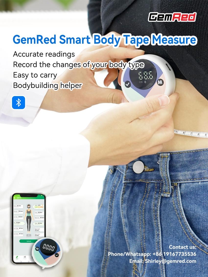 Retractable Fitness Health Body Tape Measure Waist Size Monitor